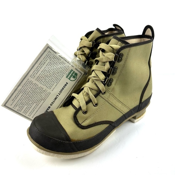 Hodgman Lakestream Boots 10 Mens Lace up Canvas Fishing Bootie Brand New - Picture 1 of 9